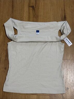 Old Navy Ribbed Off-Shoulder Camisole - Beige